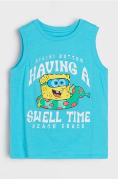 Бавовняна майка на бретелях SpongeBob - морська хвиля