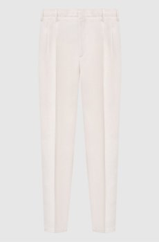 Бежевые брюки с льном