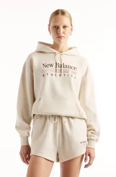 Женское бежевое худи Trackside Fleece Бежевый M New Balance WT62344KLIT