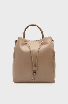 Женский бежевый рюкзак DRAWSTRING Бежевый ONESIZE Calvin Klein LV04F3329G