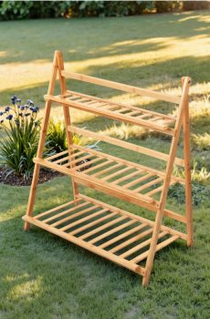 Бамбукова підставка для квітів - бежевий