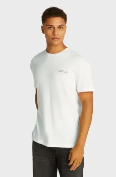 Мужская белая футболка TJM REG GRAPHIC SLUB Белый M Tommy Jeans DM0DM21303