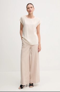 Брюки с примесью льна United Colors of Benetton