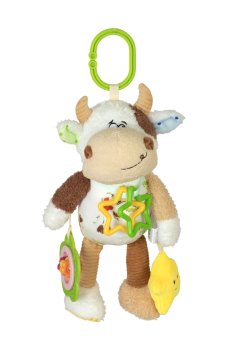 Игрушка-подвеска Baby Team Коровка, с погремушкой, от 4 месяцев (8537)