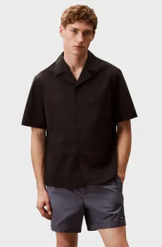 Мужская черная рубашка SS SHIRT Черный M Calvin Klein KM0KM01151