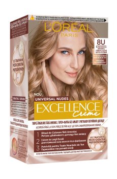 Стойкая безаммиачная крем-краска для волос LOreal Paris Excellence Creme Universal Nudes 8U Универсальный светло-русый, 192 мл