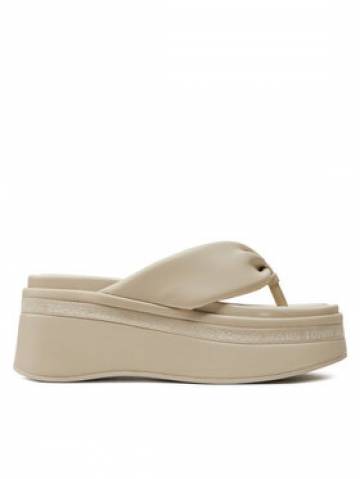 Tommy Jeans Вєтнамки Tjw Wedge Sandal EN0EN02457 Бежевий Tommy Jeans Вєтнамки Tjw Wedge Sandal EN0EN02457 Бежевий