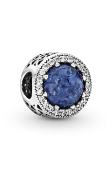 Намистина "Насичене синє та прозоре сяйво"