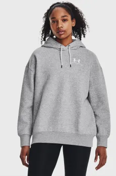 Женское светло-серое худи Essential Flc OS Hoodie Серый L Under Armour 1379495-012