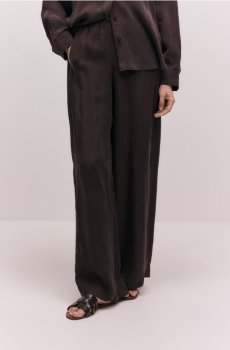 Reserved - Штани з cupro - темно коричневий - 148IT-89X