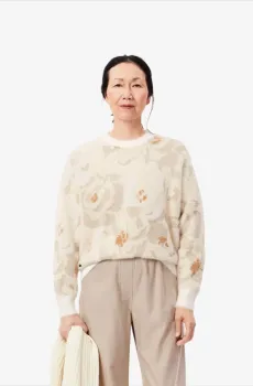 Женский бежевый свитер Бежевый 40 Lacoste AF2587ID2