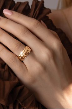 Позолоченное кольцо Lilou Snake