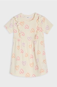 Трикотажна сукня - кремовий