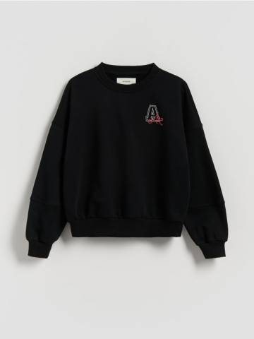 Reserved - Світшот з дрібним принтом - чорний - 246FA-99X