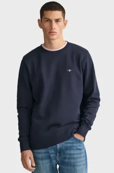 Мужской темно-синий свитшот REG SHIELD C-NECK Синий S Gant 2006065