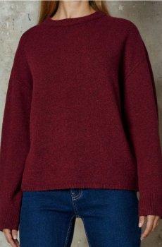 Chunky светр з домішкою вовни - бордовий