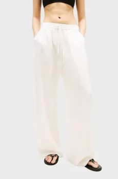 Женские белые льняные брюки ESSENTIAL Белый L Tommy Jeans DW0DW22285