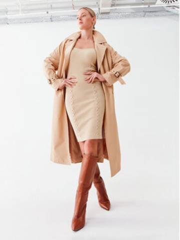 Guess Трикотажна сукня Margo W2BK55 Z2YJ2 Бежевий Slim Fit Guess Трикотажна сукня Margo W2BK55 Z2YJ2 Бежевий Slim Fit