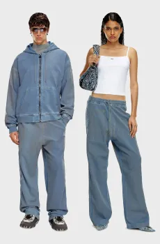 Голубые брюки D-MARTIANS-S TRACK Sweat jeans (унисекс) Голубой M Diesel A13142 068KN