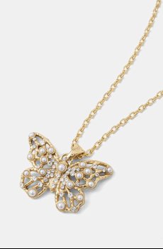 Guess Цепочка с кулоном для женщин из нержавеющей стали BORBOLETA