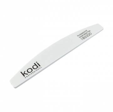 Пилка для ногтей Kodi Professional 180/220 грит полумесяц, белая, 178*28*4 мм Пилка для ногтей Kodi Professional 180/220 грит полумесяц, белая, 178*28*4 мм