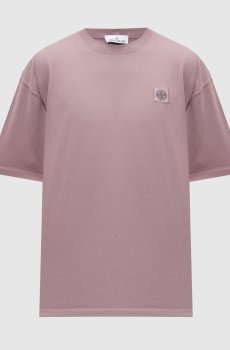 Фиолетовая футболка с нашивкой логотипа