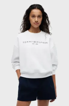 Женский белый свитшот CORP LOGO Белый S Tommy Hilfiger WW0WW47831