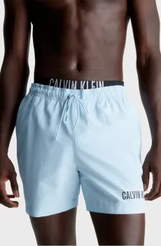 Мужские голубые плавательные шорты MEDIUM DOUBLE WB Голубой S Calvin Klein KM0KM00992