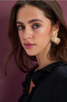 Сережки У Формі Квітів - золотий