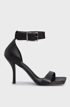 Женские черные кожаные босоножки Florencia Черный 37 PRPY PRSDS70235W