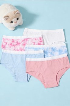Класичні трусики, 5 пар - різнобарвний