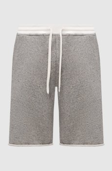 Серые шорты с принтом
