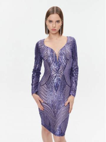 Fracomina Коктейльна сукня FQ23WD1003W66701 Фіолетовий Slim Fit Fracomina Коктейльна сукня FQ23WD1003W66701 Фіолетовий Slim Fit