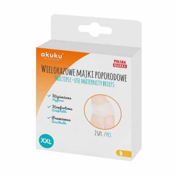 Послеродовые трусы Akuku многоразовые, сетчатые, размер XXL, 2 шт (A0236) Послеродовые трусы Akuku многоразовые, сетчатые, размер XXL, 2 шт (A0236)