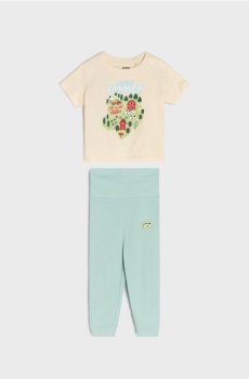 Двочастова піжама вільного крою - бежевий