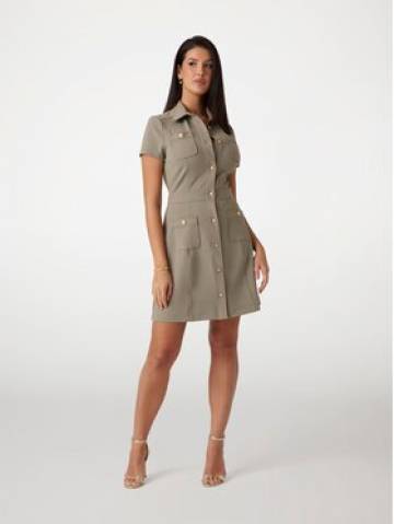 Guess Сукня-сорочка W5GK70 KCBO2 Хакі Regular Fit Guess Сукня-сорочка W5GK70 KCBO2 Хакі Regular Fit