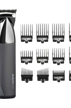 Машинка для стрижки BaByliss MEN Super-X Metal Series 10 насадок, с чехлом, кейсом и гребнем, серая (E996E)