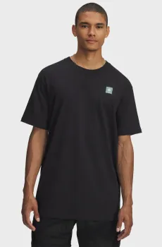 Мужская черная футболка Curry Verbiage Tee 2 Черный S Under Armour 6007302-001