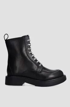 Женские черные кожаные ботинки Черный 35 Moschino JA24214G0L.IA0;000