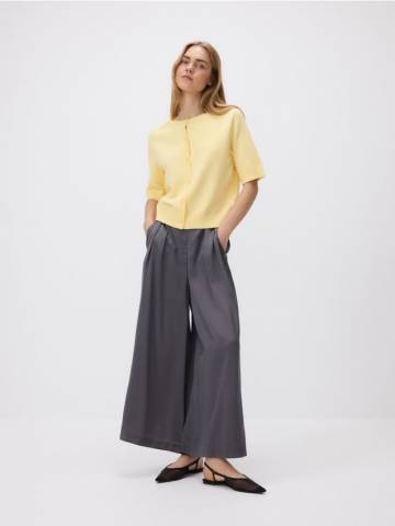 Reserved - Штани-палаццо - темно-сірий - 1020P-90X