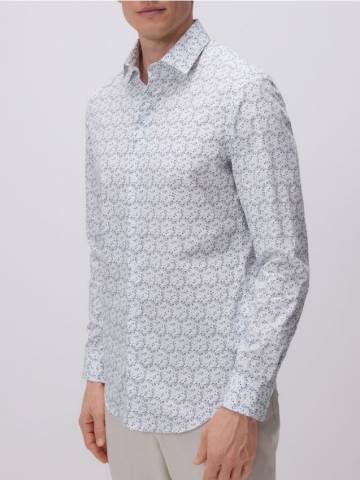 Reserved - Сорочка slim fit із дрібним квітковим принтом - блідо-блакитний - 7994H-05P Reserved - Сорочка slim fit із дрібним квітковим принтом - блідо-блакитний - 7994H-05P