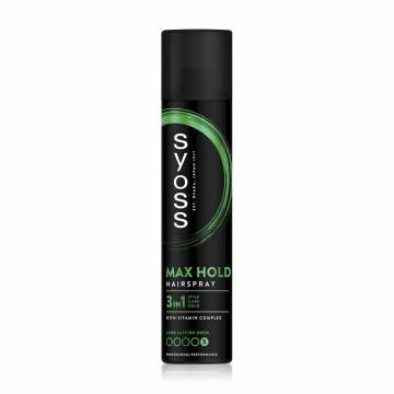 Лак для волос Syoss Max Hold Hairspray фиксация 5 (максимально сильная), 300 мл Лак для волос Syoss Max Hold Hairspray фиксация 5 (максимально сильная), 300 мл