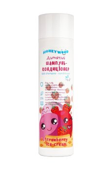 Детский шампунь-кондиционер для волос Honeywood Strawberry Ice-Cream Kids Shampoo-Conditioner, 250 мл