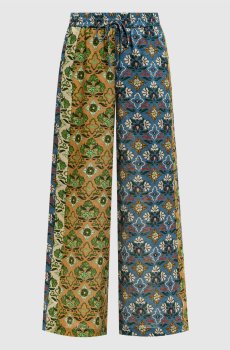Палаццо Ali Spliced из льна в стиле пэчворк