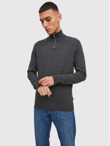 Jack&Jones Светр Emil 12189339 Сірий Regular Fit Jack&Jones Светр Emil 12189339 Сірий Regular Fit