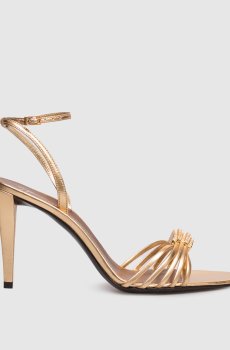 Золотые кожаные босоножки Sunset Glow