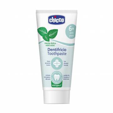 Детская зубная паста Chicco Toothpaste Mild Mint Нежная мята, с фтором, от 6 лет, 50 мл