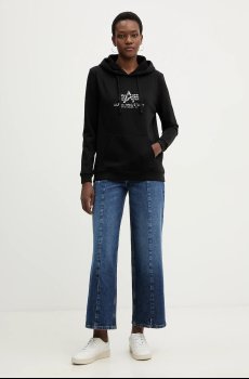 Кофта Alpha Industries Basic Hoodie BL Mirror Leo W