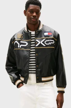 Мужской черный бомбер Tommy Hilfiger x F1 MOVIE Черный L Tommy Hilfiger MW0MW41365