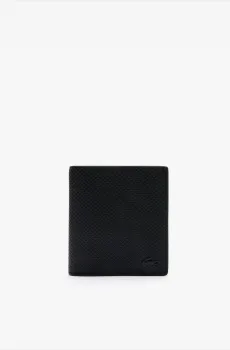 Мужской черный кожаный кошелек Черный ONESIZE Lacoste NH4568CE000